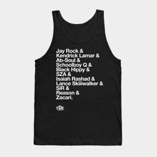 Kendrick Lamar & TDE Artists Roster Tank Top